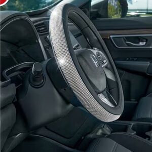 Rhinestone steering wheel cover